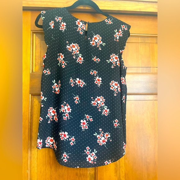 Small black floral Loft counterparts blouse - Picture 2 of 2